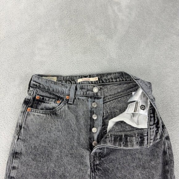 Levi's Ribcage Straight Grey Denim Jeans Women's Size 27x25 - Picture 8 of 13